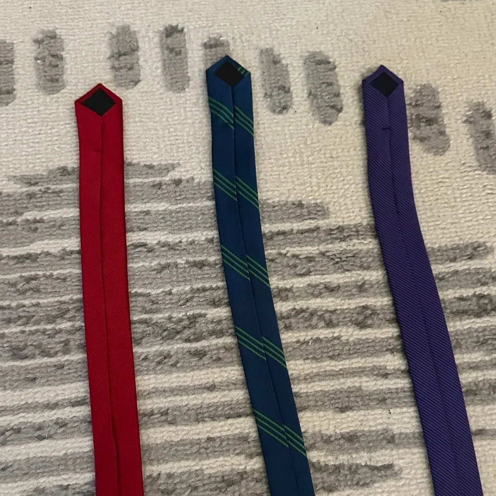 Classic Red, Green/blue, and Purple Crewcuts Tie Set